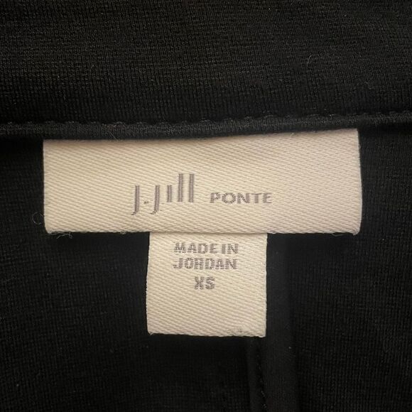 J. Jill Ponte Black Blazer size XS rayon blend with stretch - Picture 3 of 5